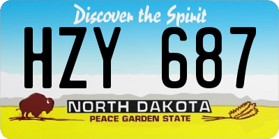 ND license plate HZY687