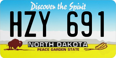 ND license plate HZY691