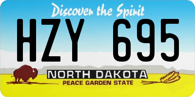ND license plate HZY695