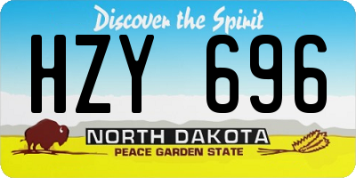 ND license plate HZY696
