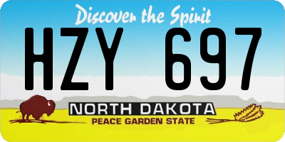 ND license plate HZY697