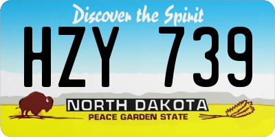 ND license plate HZY739