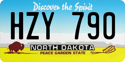 ND license plate HZY790