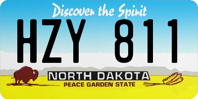 ND license plate HZY811