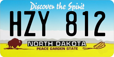 ND license plate HZY812