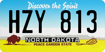 ND license plate HZY813