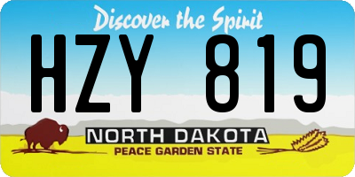 ND license plate HZY819