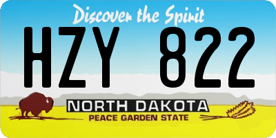 ND license plate HZY822