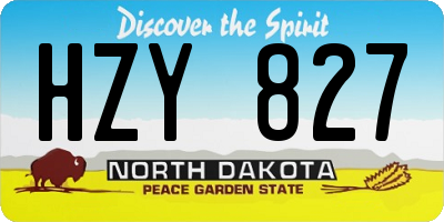 ND license plate HZY827