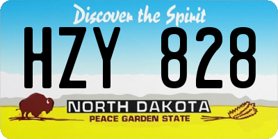 ND license plate HZY828