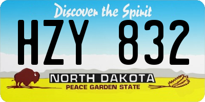 ND license plate HZY832