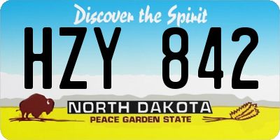 ND license plate HZY842