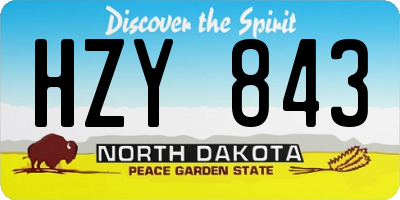 ND license plate HZY843