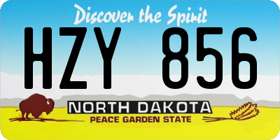 ND license plate HZY856