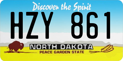 ND license plate HZY861