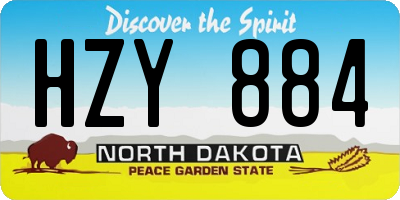 ND license plate HZY884