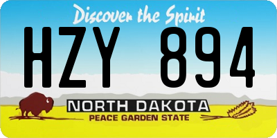 ND license plate HZY894