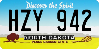 ND license plate HZY942