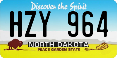 ND license plate HZY964