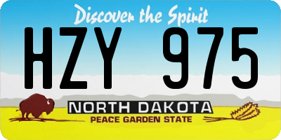 ND license plate HZY975
