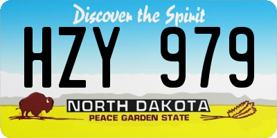 ND license plate HZY979