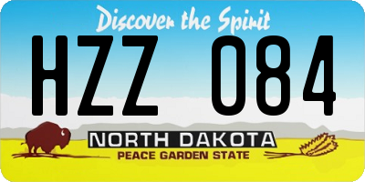 ND license plate HZZ084