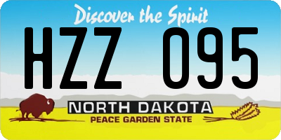 ND license plate HZZ095