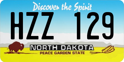 ND license plate HZZ129