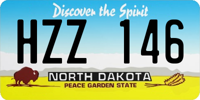ND license plate HZZ146