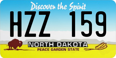 ND license plate HZZ159