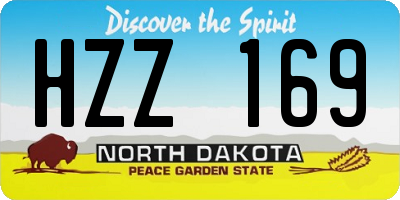 ND license plate HZZ169
