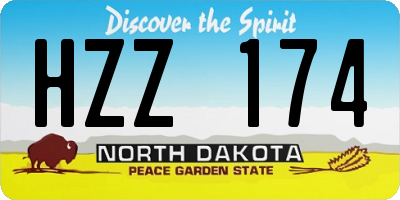 ND license plate HZZ174