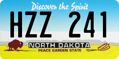 ND license plate HZZ241