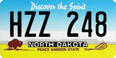 ND license plate HZZ248