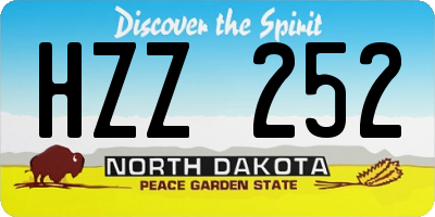 ND license plate HZZ252