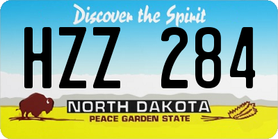 ND license plate HZZ284