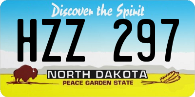 ND license plate HZZ297