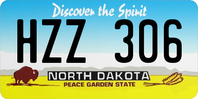 ND license plate HZZ306