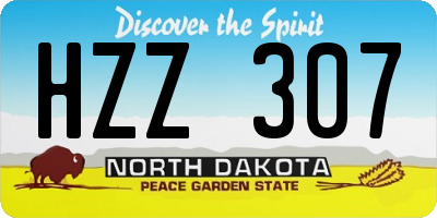 ND license plate HZZ307