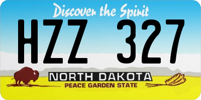 ND license plate HZZ327