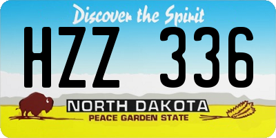 ND license plate HZZ336