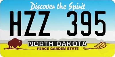ND license plate HZZ395