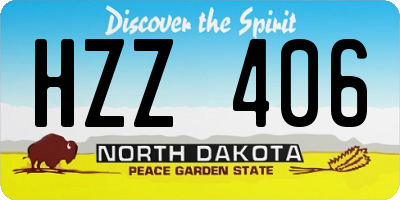 ND license plate HZZ406