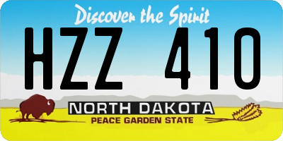 ND license plate HZZ410