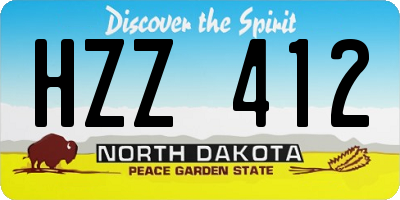 ND license plate HZZ412