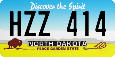 ND license plate HZZ414