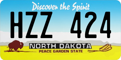 ND license plate HZZ424