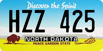 ND license plate HZZ425