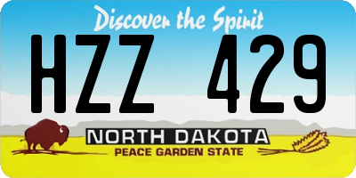 ND license plate HZZ429