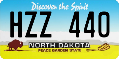 ND license plate HZZ440